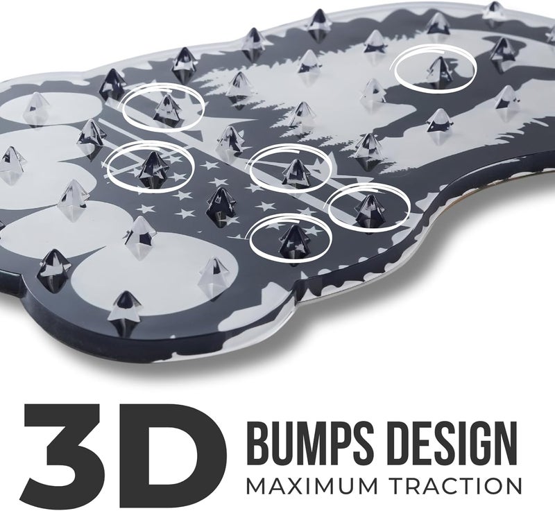 devembr Snowboard Stomp Pad for Bigfoot Lovers, Funny Stomp Pads Snowboarding with 3D Bumps Design, PVC Material - Image 2